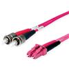 Telegärtner Cavo adattatore duplex TELEGÄRTNER 50/125 OM4, 2x ST, 1x LC spina duplex, viola, 1 m