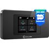 GlocalMe Router Wi-Fi mobile GlocalMe Duoturbo, non richiede SIM, router 4G LTE con 1 GB di dati globali, batteria da 3500 mAh, display LCD, modem dual, hotspot mobile per 200 paesi (nero)