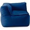 DS Produkte LUMALAND Divano pouf angolare sinistro - Combinabile con sistema modulare - 340 L - Blu navy