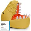 DS Produkte LUMALAND Animal Line Pouf per bambini Dino - Giallo senape