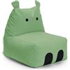 DS Produkte LUMALAND Animal Line Pouf per bambini Hippo - Verde pastello