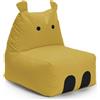 DS Produkte LUMALAND Animal Line Pouf per bambini Hippo - Giallo senape