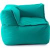 DS Produkte LUMALAND Divano pouf angolare - Combinabile con sistema modulare - 340 L - Turchese