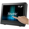 Shuttle Computer Group PC all-in-one da 11,6" con touchscreen multitocco, senza ventola, grado di protezione IP54, con sistema operativo Windows 10 IoT