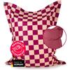 DS Produkte Pouf LUMALAND per interni ed esterni Karo 380l rosso vino/pesca
