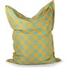 DS Produkte Pouf LUMALAND per interni ed esterni a quadri 380 l giallo senape/verde pastello