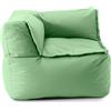 DS Produkte Divano componibile modello "LUMALAND", tipo pouf angolare, combinabile con sistema modulare, capacità 340 litri, colore verde pastello