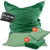 DS Produkte Pouf Lumaland 380 l verde pastello + rivestimento in velluto a coste