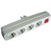 Fontini Bf Multiconnettore 4 Presa con Terra+Interruttore Bianco Borsa, Multicolore
