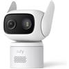 eufy Security C31 Cam 360° PTZ per Interni/Esterni, Doppia Antenna, Bianco | Visione Notturna a Colori, Registrazione 24/7 Memoria Locale, Nessun Costo Mensile, Rilevamento IA Persone/Veicoli/Animali.