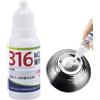 Yplkm Liquido Per Test Acciaio - Rivelatore Rapido 15 ml - Agente Test Acciaio 316,Per Attrezzature Industriali, Materiali Edili, Cucina, Stoviglie, Posate
