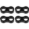 ZYWUOY Separatore per tubo del carburante, morsetto in alluminio per 8AN 16 mm, montaggio a doppio foro, compatibile AN4-AN12, freni olio, aria, tubi dell'acqua, confezione da 4