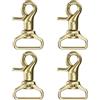 M METERXITY 4-Pack Ganci A Scatto Con Grilletto 1.97 Girevoli In Ottone Con Molla A Scatto Per Cinghie Spalla/Portachiavi/Fibbie Cinture Ganci A Forma Di Chela Con Anello Da 1