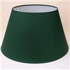 Generico 45 cm Paralume Cono, Tessuto di Cotone con PVC Bianco, Prodotto Artigianale, per Lampada da Tavolo, Piantana (Verde Scuro)