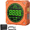 BOBOVAV 4x90°2x180° Inclinometro Digitale Ricaricabile con 4 Lati Magnetici, Display LED, Level Box Digitale,4 Unità di Misura Allarme Acustico e IP54,Angle Finder per Falegnameria Gommisti Meccanica