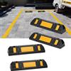 HENGMEI 4X Fermaruota in Gomma Barriere Parcheggio Gomma Stopper di Parcheggio per Auto, Camion, Camper