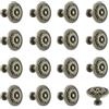 VGECEE 16 Pz Pomelli per Cassetti, 30mm Maniglie Antiche per Mobili Vintage Pomelli per Porta Maniglia per Porta in Bronzo Anticato Pomello per Mobili Manopole per Mobili da Cucina Armadio Credenze