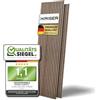 KAISER PLASTIC®® - Pannelli acustici, colore: noce, pannelli da parete in diversi formati, pannelli lamellari in legno e feltro, rivestimento moderno (150 x 40 cm)