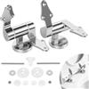 Eulihent 2 Pezzi Cerniere Tavoletta WC Cerniere Copriwater in Lega Zinco Chiusura Ammortizzata Soft Close Universali Kit con Viti Dadi Antiruggine Replacement