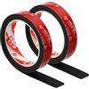 PATIKIL Nastro Autoadesivo in Schiuma 20mm Larghe x 3mm Spesse x 1m Lunghe, 2Pz Guarnizione Condizionatore Gomma Solida Adesiva Finestra per Ammortizzanti Sigillatura Atmosferici, Nero