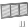 TURVENT Griglia di ventilazione zincata, 300 x 150 mm, griglia di ventilazione in metallo con zanzariera, copertura di ventilazione rettangolare per pareti e soffitti, griglia di ingresso e scarico per