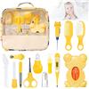 BelonLink Set per la Cura del Bambino Kit Neonato 13Pcs Set per l'Igiene e Cura del Bambino,Set Neonato per la Cura del Bambino,Bellezza per Neonato, Taglia Unghie,Pettine,Spazzolino,Taglia Unghie,Stick Molare