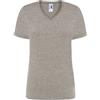 JHK T-shirt donna Regular lady v-neck grigio melange