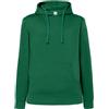 JHK Felpa Donna Cappuccio Verde Prato JHK