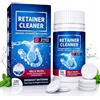 Impoditiongs 100 Retainer Pastiglie Detergenti, Compresse Pulitore Per Bite Dentale, Disinfetta e Sbianca Dentiere, Bites, Paradenti, Apparecchi Ortodontici, Rimuove placca e tartaro, Igiene In 3 Minuti