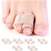 Sumiwish 12 confezioni di fasce per dita dei piedi, fasce per dita dei piedi, per dita sovrapposte, artiglio rotto, sovrapposto, nastri piegati per dita dei piedi, imbottiti per uomini e donne