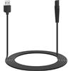 Linkidea Cavo di ricarica per rasoio 5V compatibile con Braun Serie 1, 3, 5, 9, cavo adattatore USB di ricambio, cavo dati per rasoio elettrico (nero)