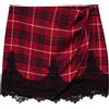 Tensione In - Mini gonna scozzese portafoglio con pizzo