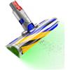 Ourpalace Testina di Pulizia V12 Fluffy Optic per Dyson V12 Detect Slim & V9, Rullo Morbido, Luce Verde per Pavimenti in Legno, Collo Flessibile (für Dyson V12/ V9)
