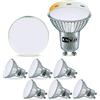 CNSGO Lampadine LED GU10 6W, 3000K/4500K/6400K Temperatura Colore Regolabile Tramite Interruttore, Non Dimmerabile, 640 Lumen, Lampadine Risparmio Energetico AC 230V, Angolo Del Fascio 120°,Pezzi 6