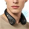 ZHUMCCY Ventilatore da collo ricaricabile Display digitale ergonomico a 5 velocità