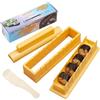 Huhaokejis 4PCS Sushi Maker, Set per Sushi, Formine per Onigiri Come Accessorio per Sushi Fatto in casa, Set di Forme (Cornice, Base e Coperchio) con Cucchiaio per Riso (Giallo)