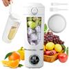 KUWUNG Mixer portatile 700ml, Mini mixer ricaricabile con display digitale, Mixer to go per frullati, frutta, verdura, palestra, ufficio, campeggio, viaggi (Bianco)