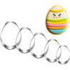 UKoosien Set di 5 formine per biscotti a forma di uovo di Pasqua, 11 cm, 9,6 cm, 8,2 cm, 7,2 cm, 5,7 cm, grandi e mini formine per biscotti pasquali