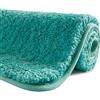 SFLXO - Tappetino da bagno antiscivolo, lavabile in lavatrice, morbido e assorbente, in soffice microfibra, riutilizzabile, colore: turchese, 100 x 60 cm
