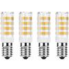 Jiotouhu Lampadine LED E14 5W, Tondo Piatto, 52 Chips LED, Sostituzione 50W E14 Lampade alogene, 3000K Bianco Caldo, 500 LM, Angolo Raggio 360°, AC 220-240V, Non Dimmable, 4 Pezzi