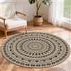 VSIWB SIWB Tappeto esterno in iuta naturale, resistente alle intemperie, stile boho per soggiorno, cucina e corridoio 120 cm