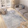 TAPISO Valley Tappeto Soggiorno Pelo Corto Design Moderno Motivo Astratto Geometrico Strisce Sfumato Tonalità Blu Gray Salotto Camera Sala Ragazzi Ufficio Oeko-Tex 120 x 170 cm