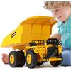 SHINESIGNAL Dumper Autocarro con Cassone Ribaltabile, Metallo per Adulti Uomo Bambino Ragazzo Giocattoli -Yellow (1:35)