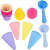 BESTonZON 3set Giocattoli di Coni di Gelato in Giocattoli per Ragazzo Ragazza Palline di Gelato e Stampi per Giochi all Aperto in Spiaggia Parco