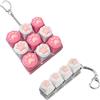 Iirlvior Set da 2 Fidget Toy a forma di Zampetta di Gatto per Tastiera, Simpatici Portachiavi Fidget Rosa a tema Felino, Divertenti Giocattoli Clicker Antistress, Decorativo con Ciondolo Cartoon Regalo Donne
