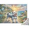 BWLPRNDZJGLQ Cane Carino Puzzle 1000 Pezzi Carta per Adulti Scenario Villaggio Costiero Relax Puzzle per Famiglia Arredo Regalo 38x26cm/1000pcs