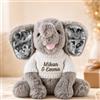 Smile lab Elefantino Peluche Personalizzato Peluche Elefante con 8 Foto Nascoste nelle Orecchie Regalo Personalizzato per Coppia Anniversario San Valentino Compleanno Natale(02)