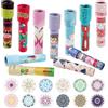 JRJRN 12Pezzi Classico Giocattolo Caleidoscopio retrò, Caleidoscopio Educativo di Natale Nostalgico, Caleidoscopio di Carta di Compleanno dei Bambini con Motivo Casuale per Feste Regalo
