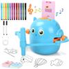 Charmofun Robot che Disegna per Bambini, Robot Disegno Bambini con 100 Cartoline, Robottino Giocattolo per Apprendimento Precoce, Robots Interattivo Vocale per Bambino Bambina dai 3 Anni in su (Blu)