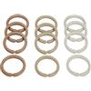 Little Dutch Newborn Naturals 4962 - Set di 12 anelli da gioco, colore: Beige